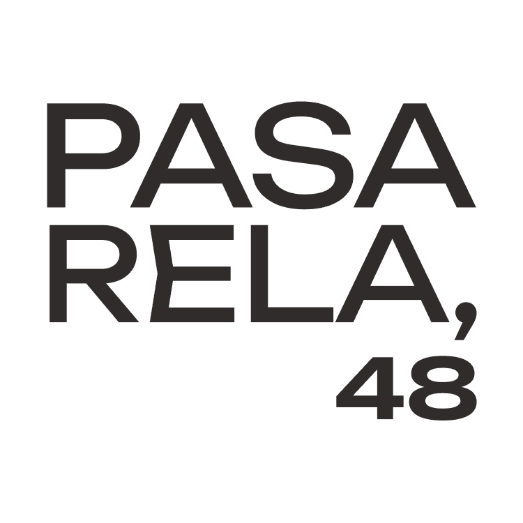 Logo cuadrado en color negro de Pasarela, 48